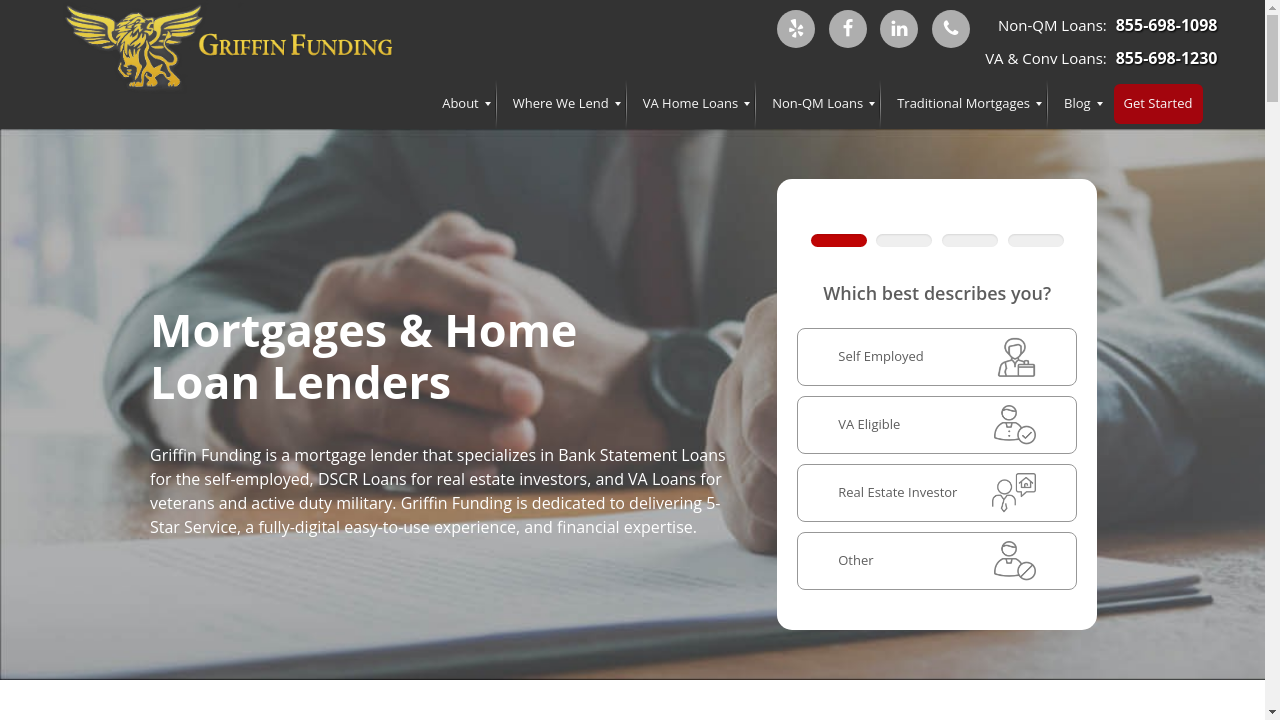 Griffin Funding website